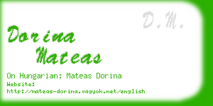 dorina mateas business card